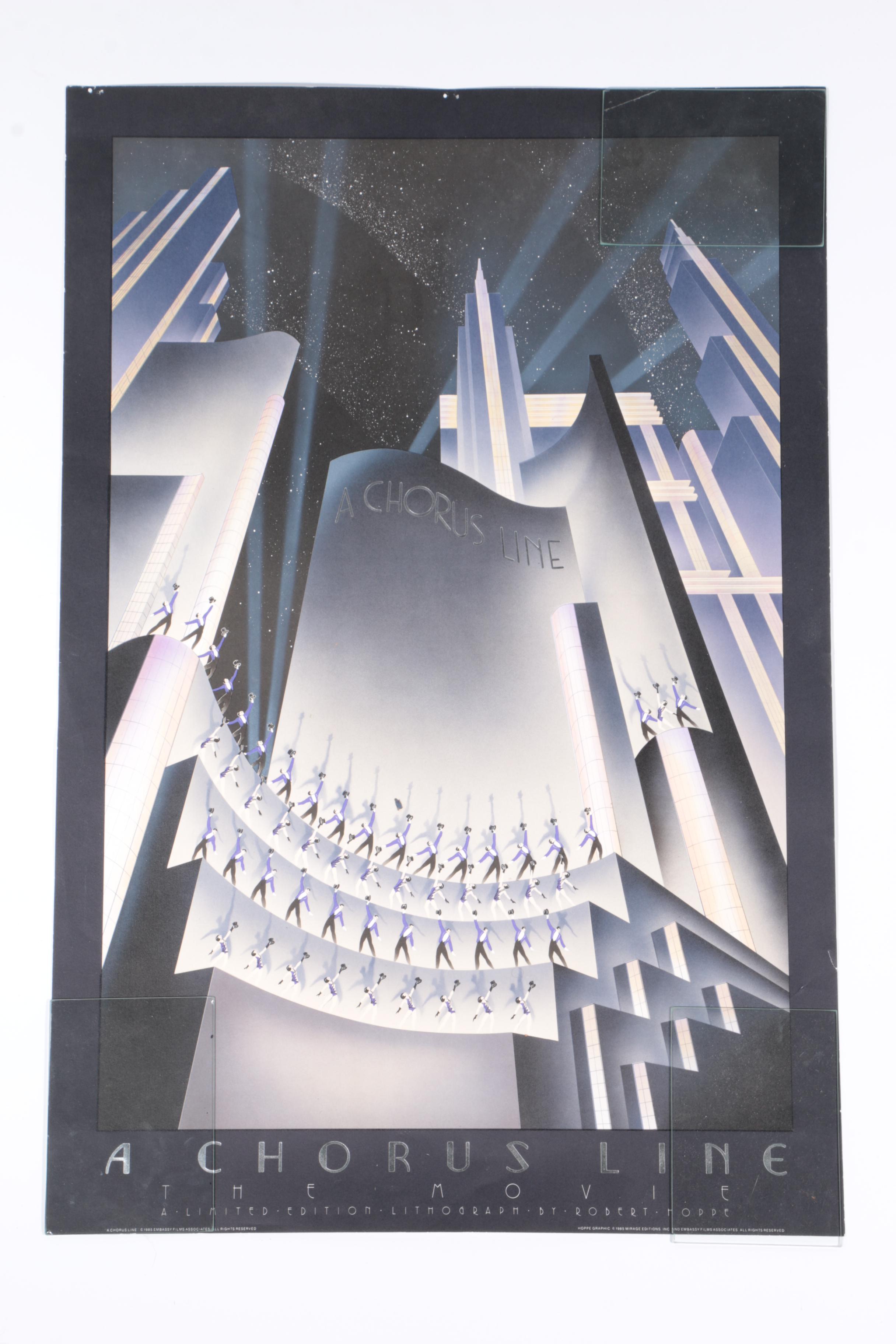 Robert Hoppe Limited Edition Poster for "A Chorus Line: The Movie" and Vintage Broadway Programs