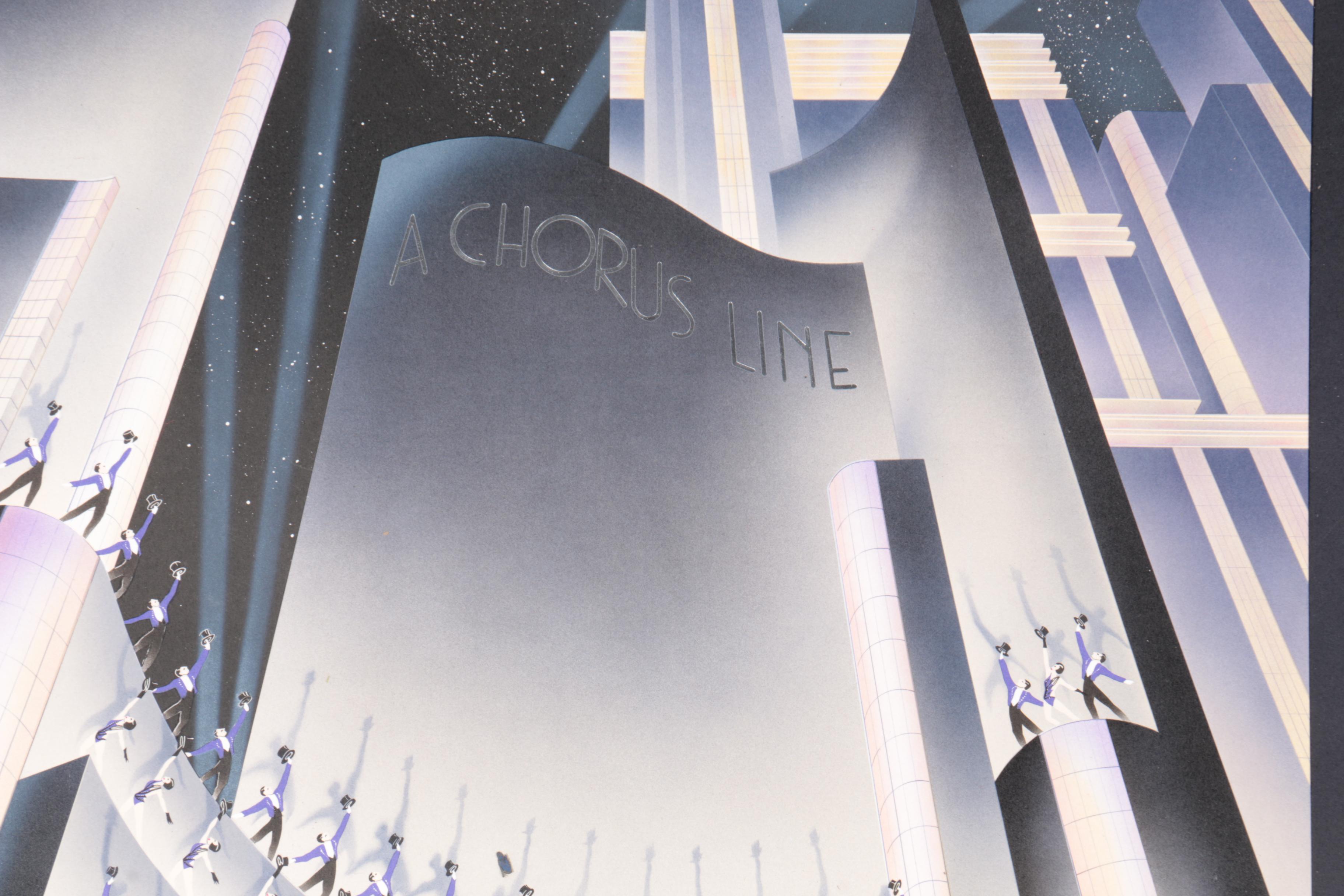 Robert Hoppe Limited Edition Poster for "A Chorus Line: The Movie" and Vintage Broadway Programs