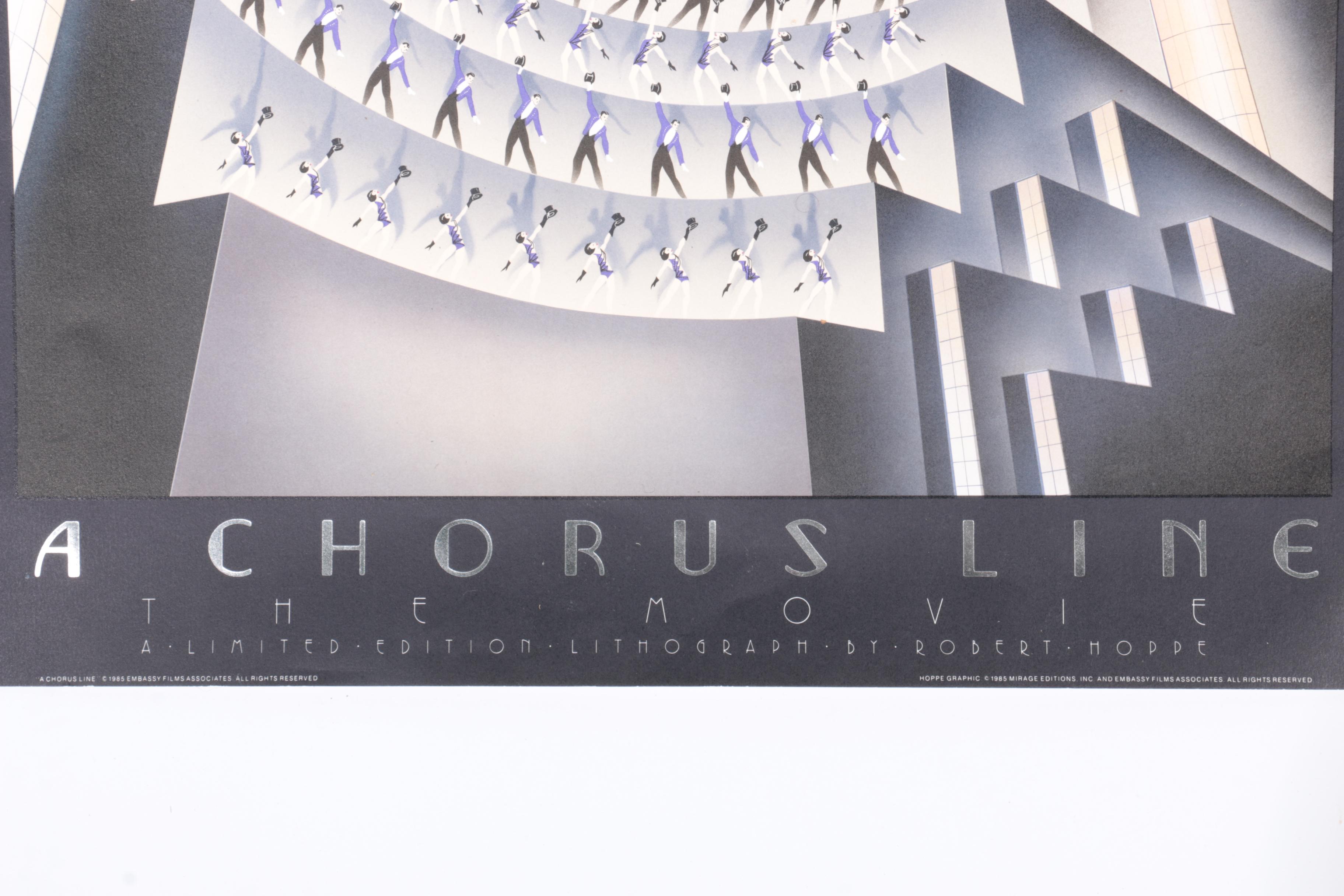 Robert Hoppe Limited Edition Poster for "A Chorus Line: The Movie" and Vintage Broadway Programs