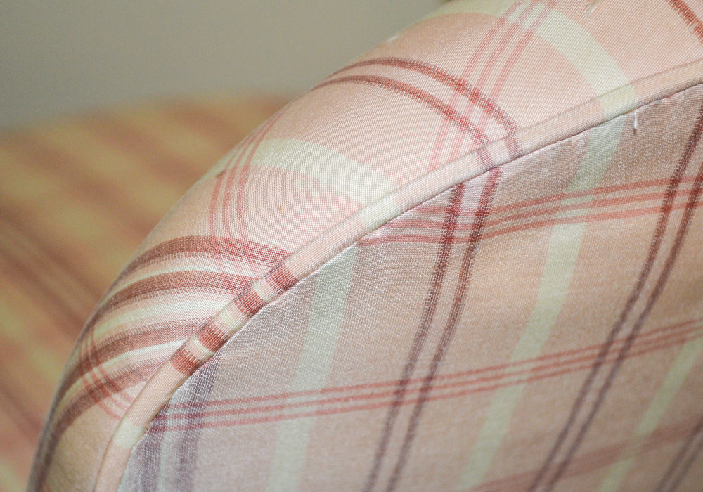 Georgian Style Upholstery and Wood Library Chair