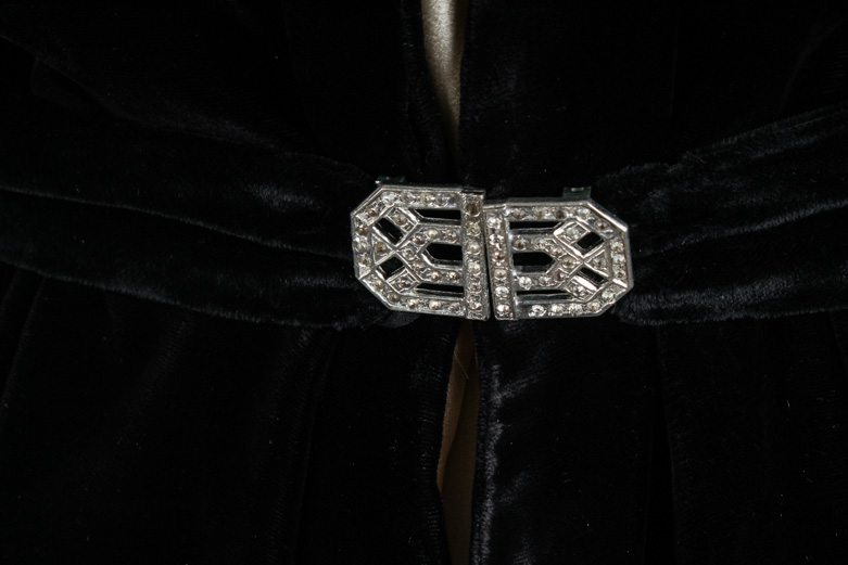 Vintage Black Silk and Velvet Ensemble