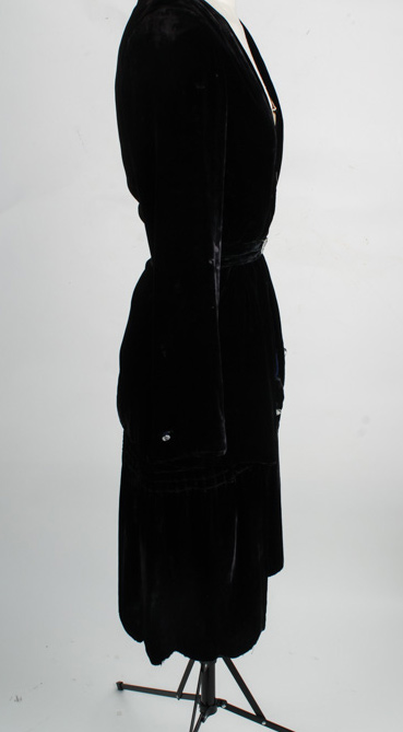 Vintage Black Silk and Velvet Ensemble