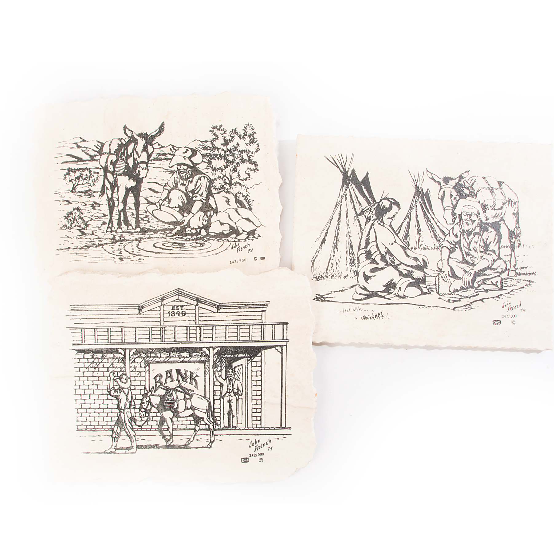 Limited Edition Stone Wall Plaques After John French