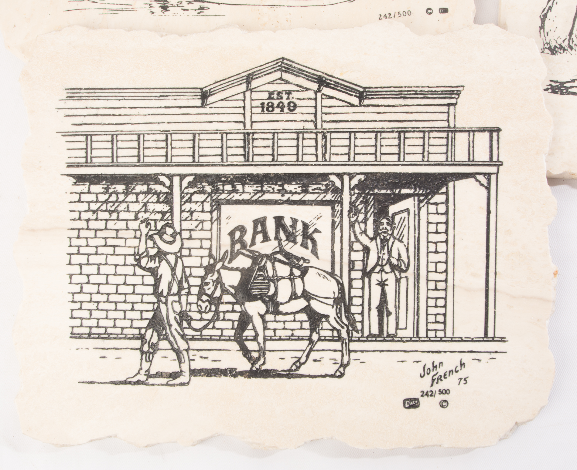 Limited Edition Stone Wall Plaques After John French