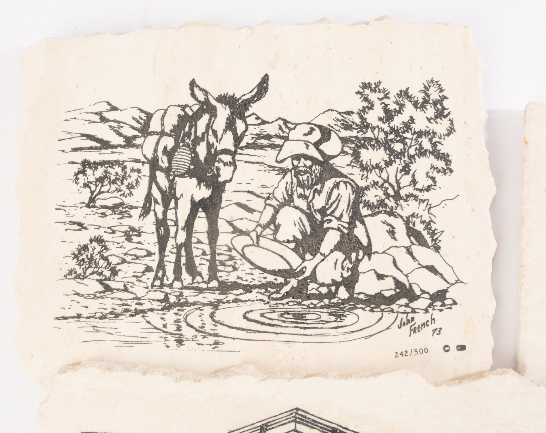 Limited Edition Stone Wall Plaques After John French