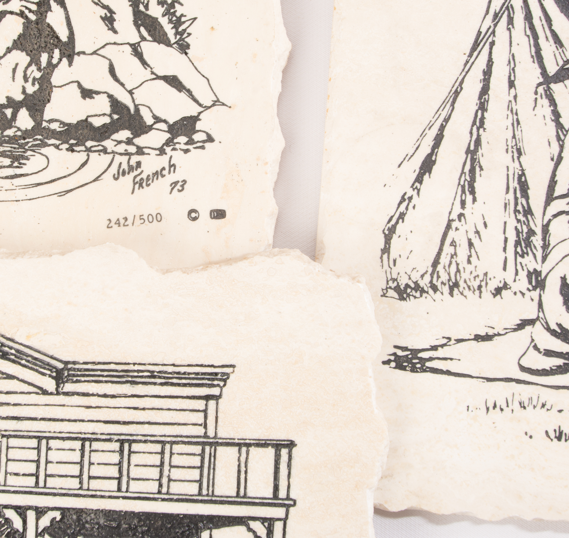 Limited Edition Stone Wall Plaques After John French