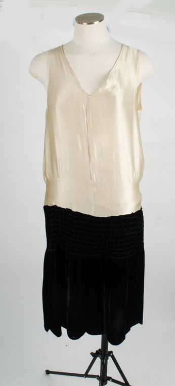 Vintage Black Silk and Velvet Ensemble