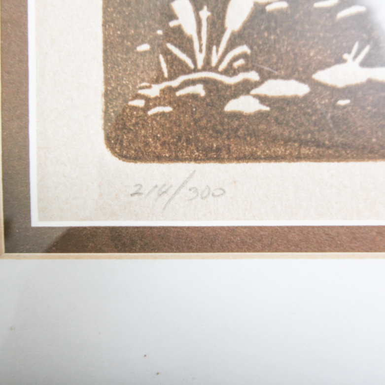 Al Kaufman Intaglio Print on Paper "Autumn Time"