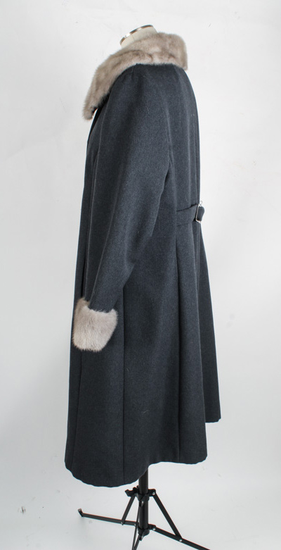 Women's Vintage Stylecraft Coat with Mink Fur Trim