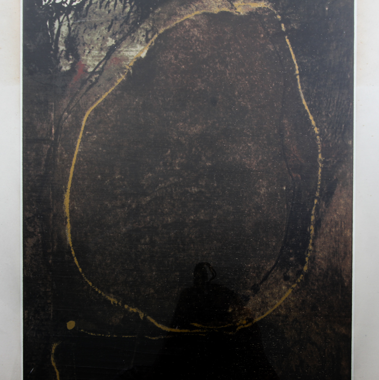 Framed Serigraph on Paper in Muted Tones