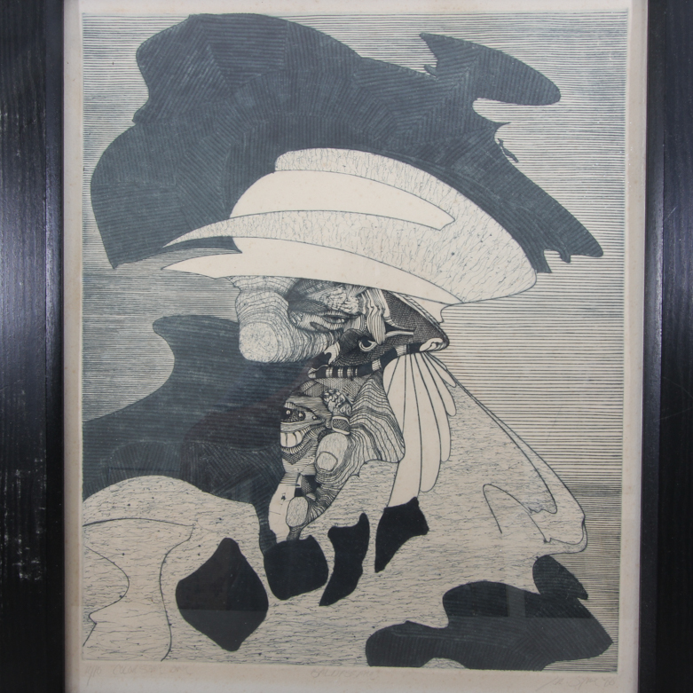 Lithograph Print on Paper "Baldassare"