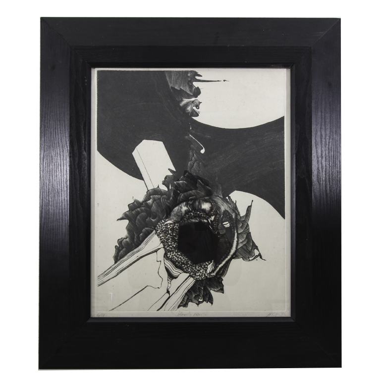 Signed Lithograph Print on Paper "Momento Mori"