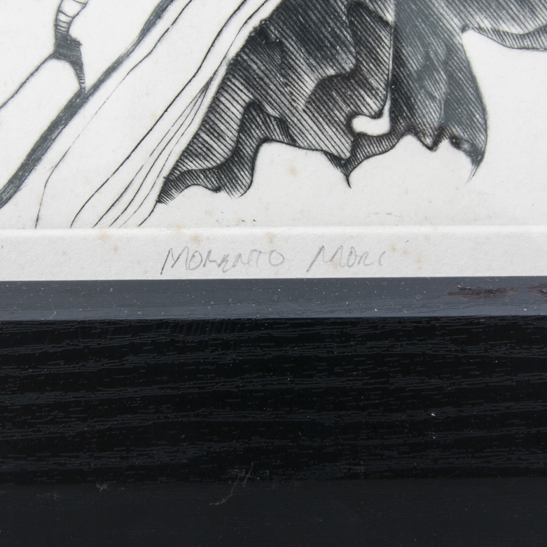 Signed Lithograph Print on Paper "Momento Mori"