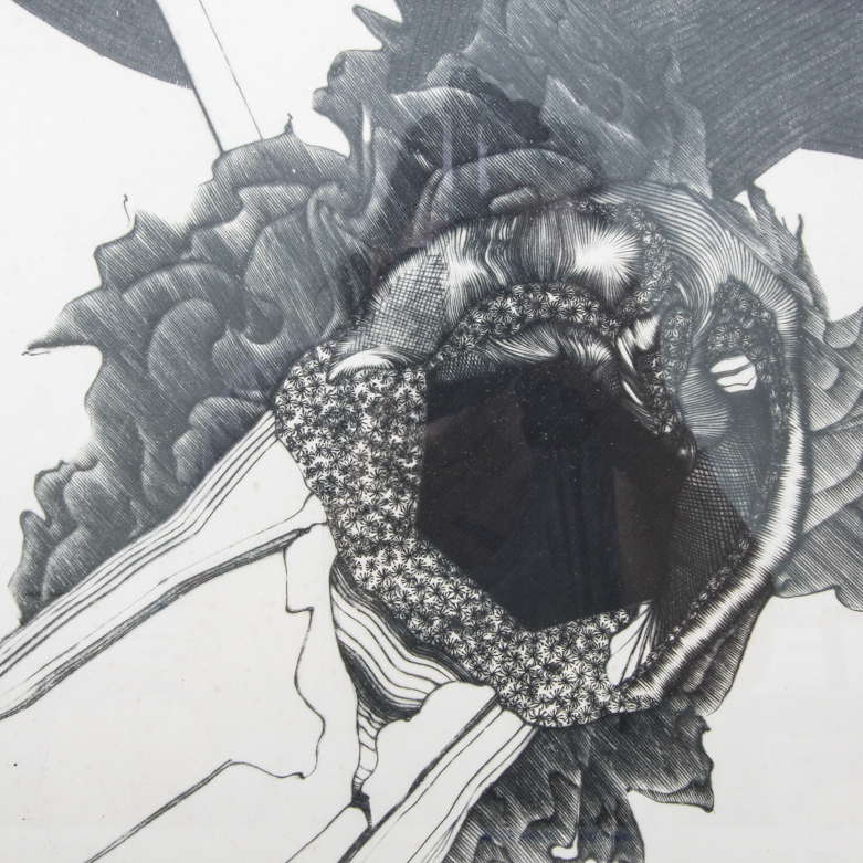 Signed Lithograph Print on Paper "Momento Mori"