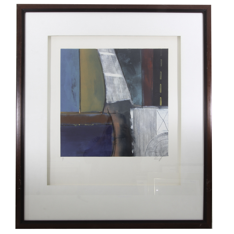 Kamy Deljou Mixed Media Monotype on Paper