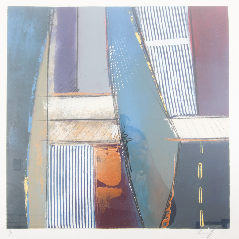 Kamy Deljou Mixed Media Monotype on Paper