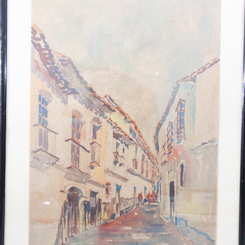 James R. Matz Framed Watercolor Paintings on Paper