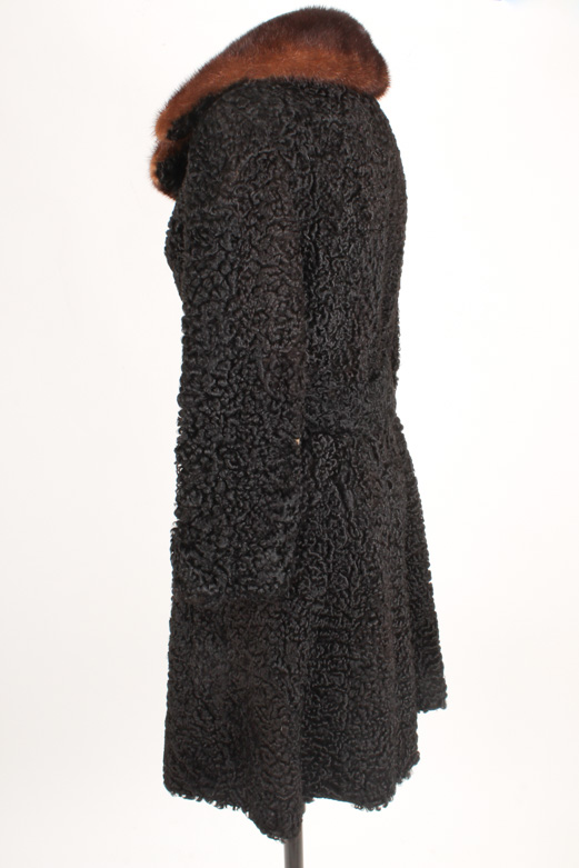 Vintage Double-Breasted Persian Lamb Fur Coat