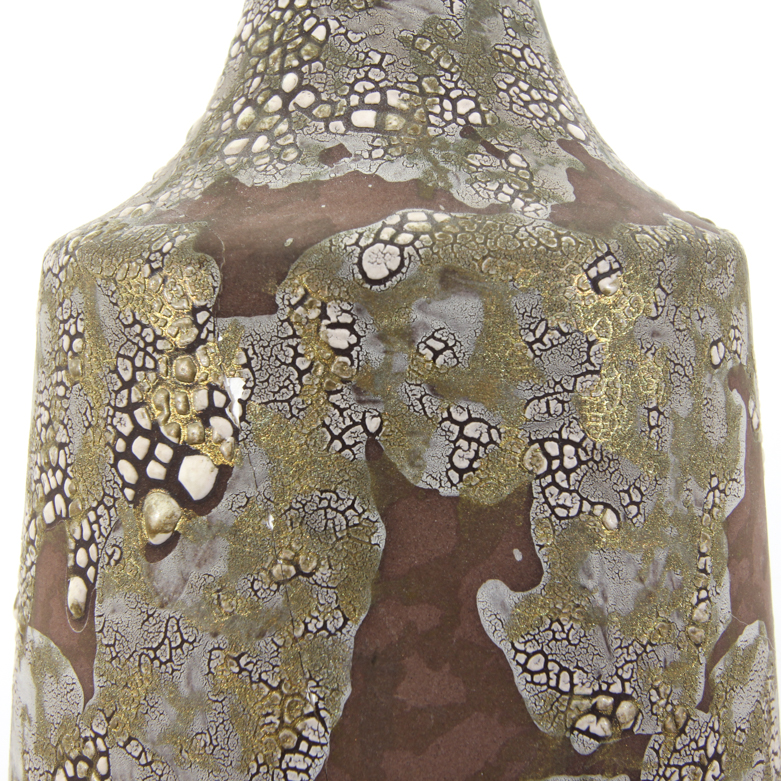 Mid-Century Ceramic and Brass Table Lamp