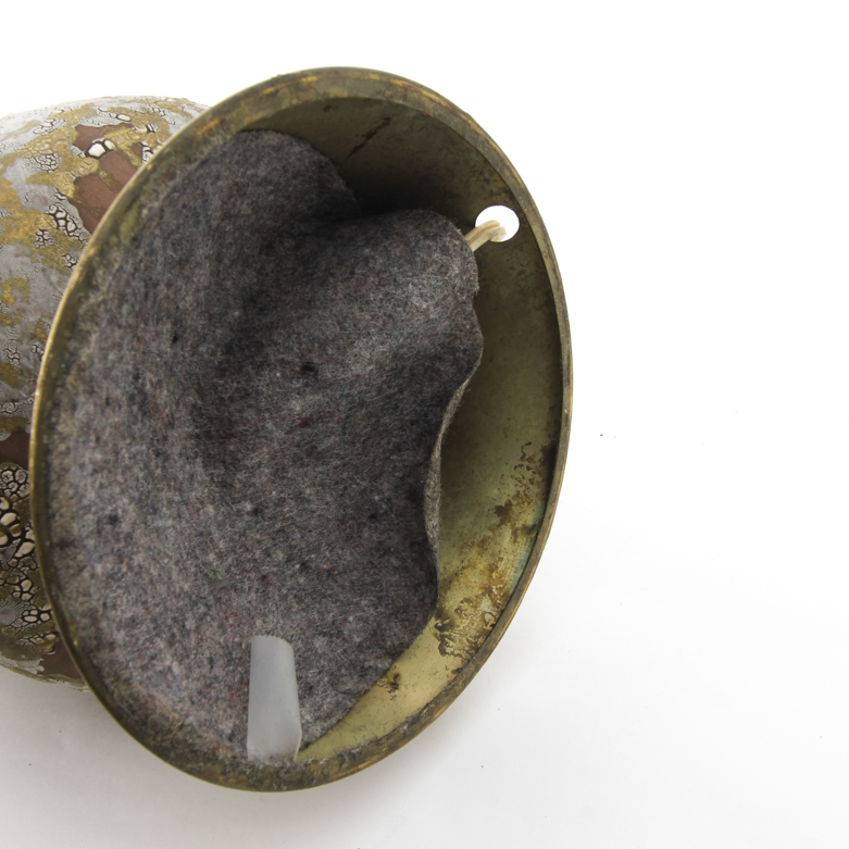 Mid-Century Ceramic and Brass Table Lamp