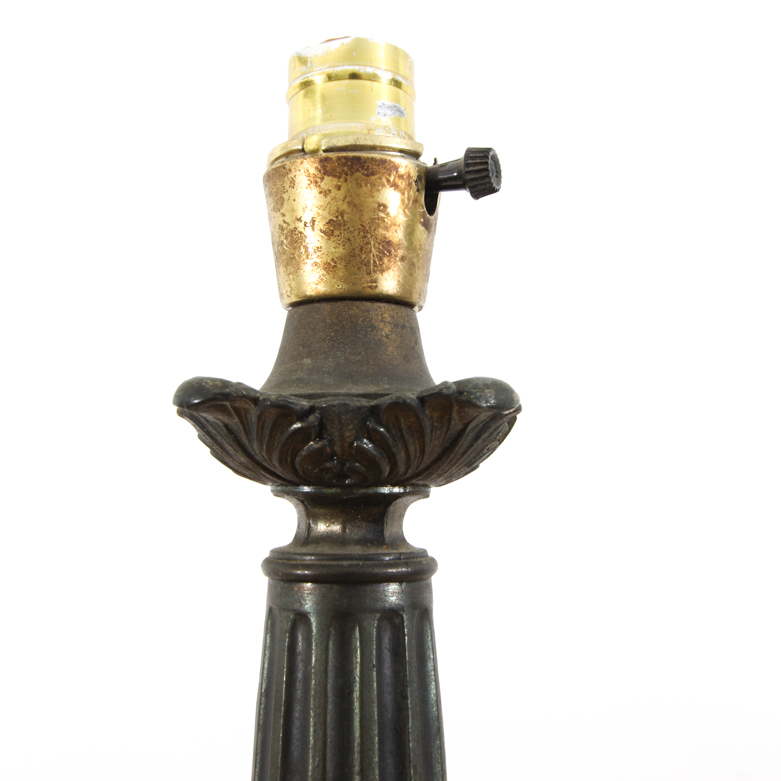 Vintage Bohemian Amber Glass Table Lamp