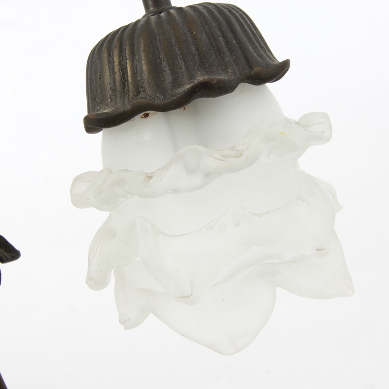 Vintage Andrea by Sadek Art Nouveau Style Bronze Table Lamp