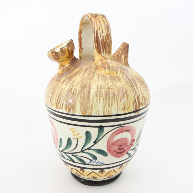 Collection of Vintage Thrown Stoneware Oil Jugs