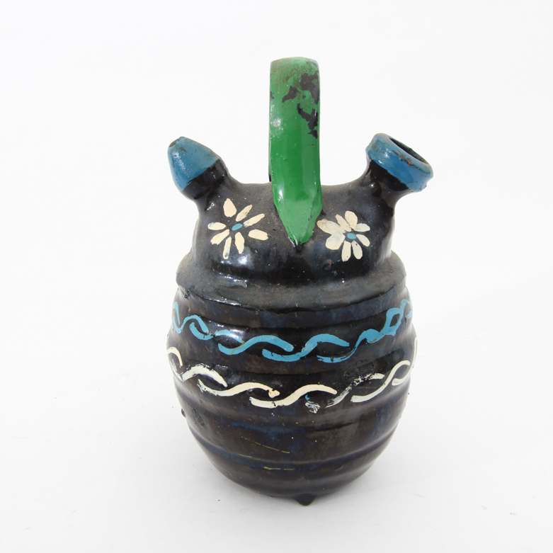 Collection of Vintage Thrown Stoneware Oil Jugs