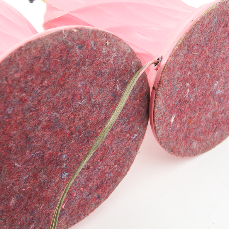 Pair of Pink Painted Metal Table Lamps