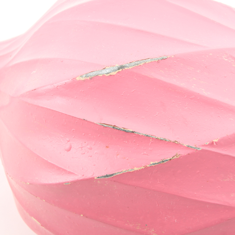 Pair of Pink Painted Metal Table Lamps