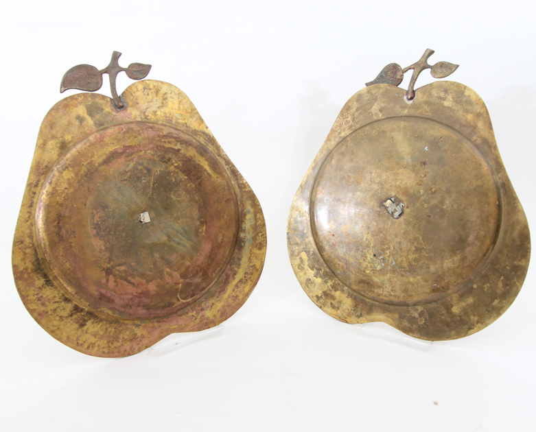 Vintage Brass Pear-Shaped Serving Trays