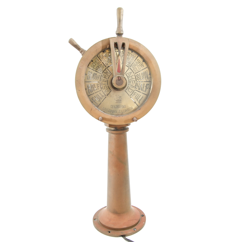 Antique Ship's Bridge Engine Order Telegraph Lamp