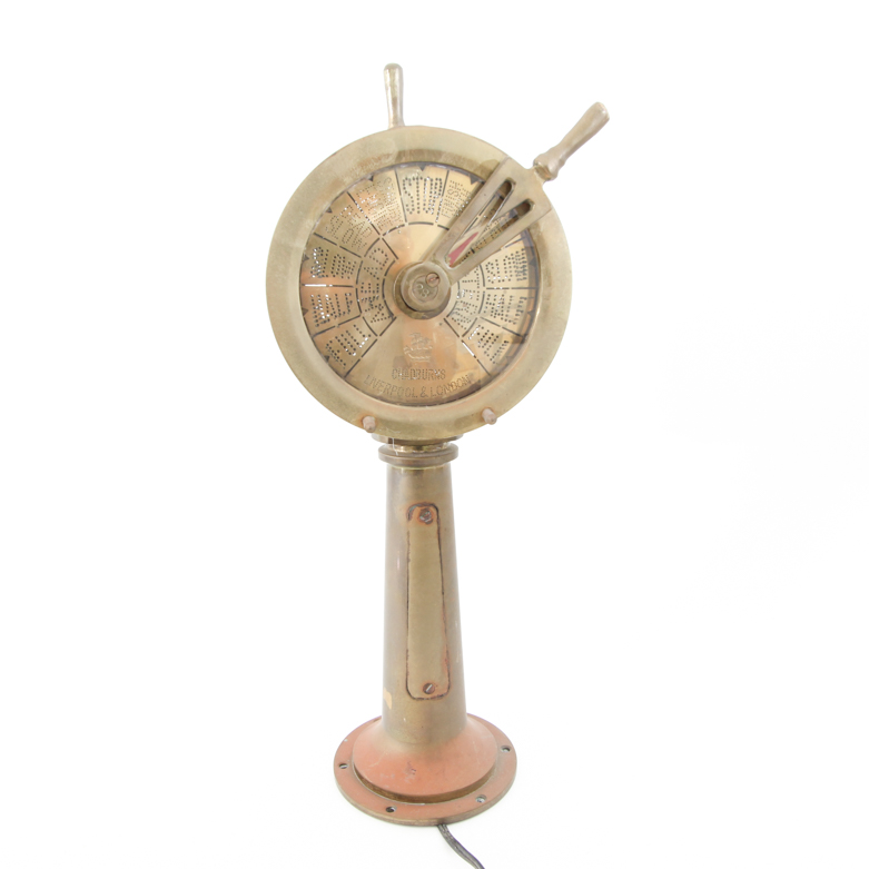 Antique Ship's Bridge Engine Order Telegraph Lamp