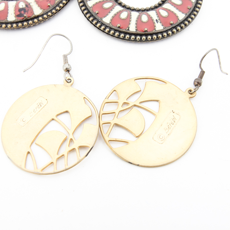 Assortment of Enameled Dangle Earrings