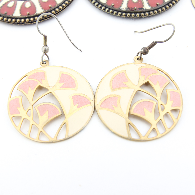 Assortment of Enameled Dangle Earrings