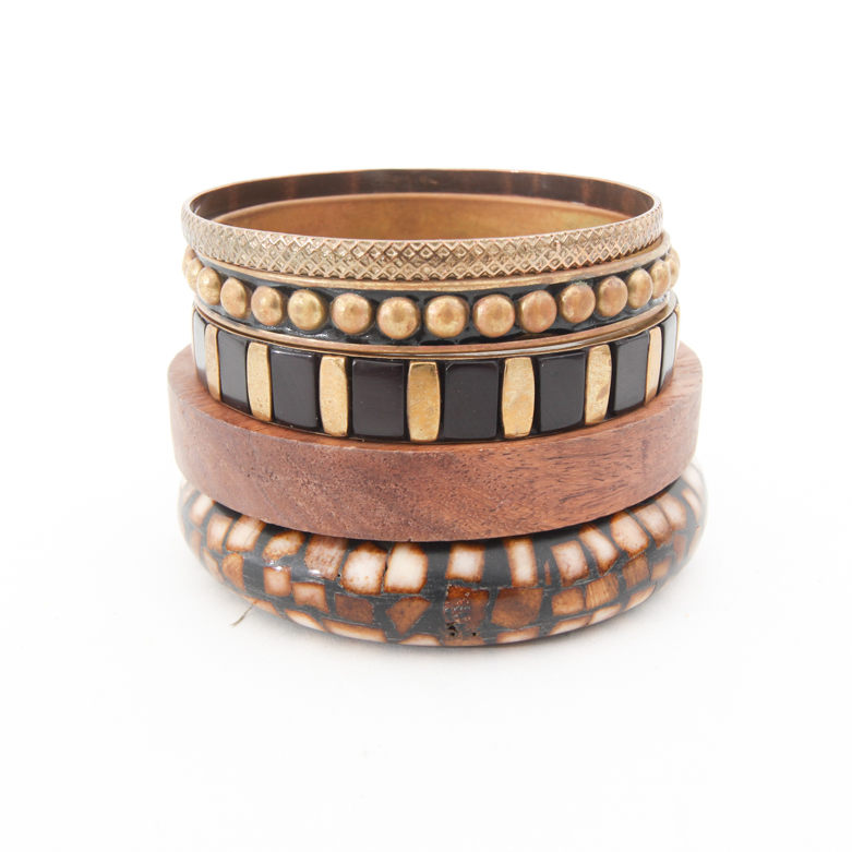 Collection of Vintage Bangle Bracelets