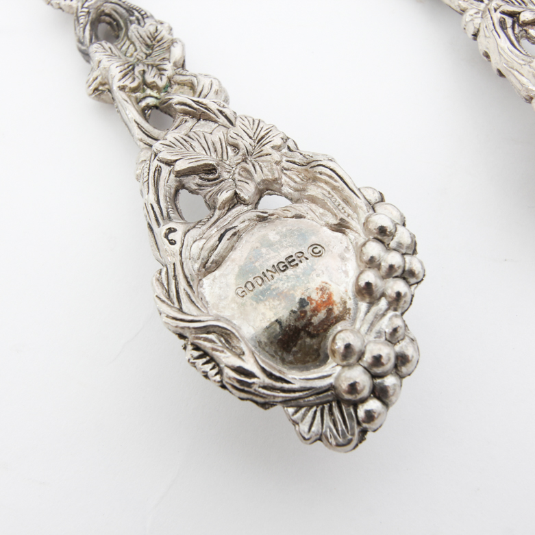 Godinger "Vineyard" Silver Plated Salad Servers
