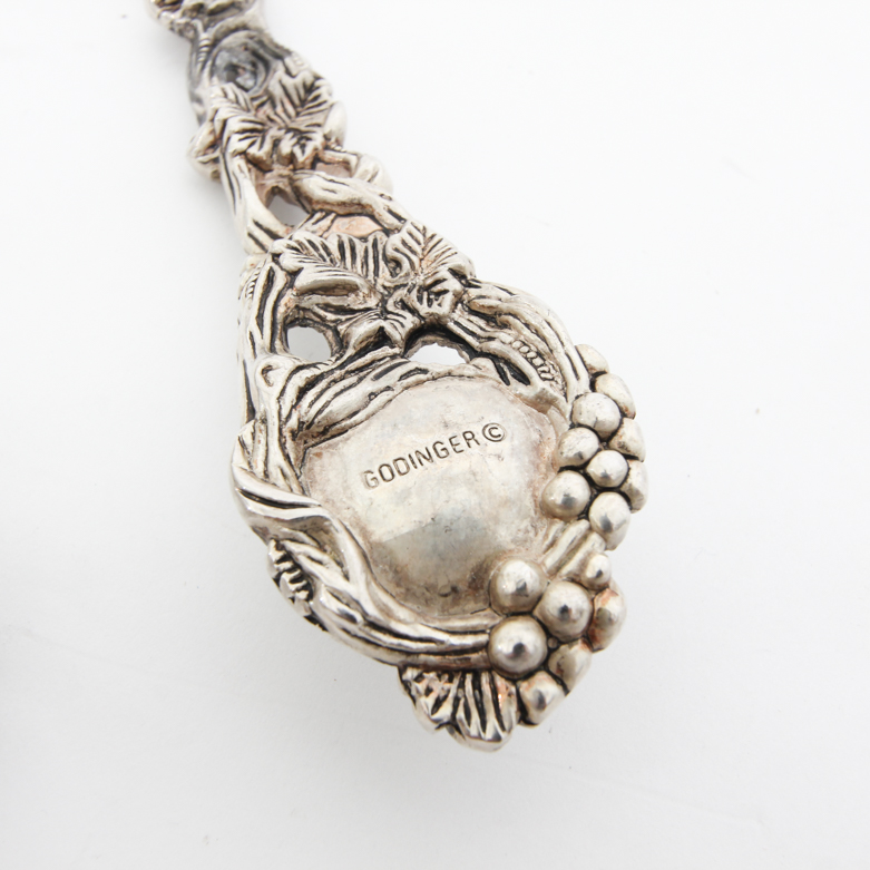 Godinger "Vineyard" Silver Plated Salad Servers