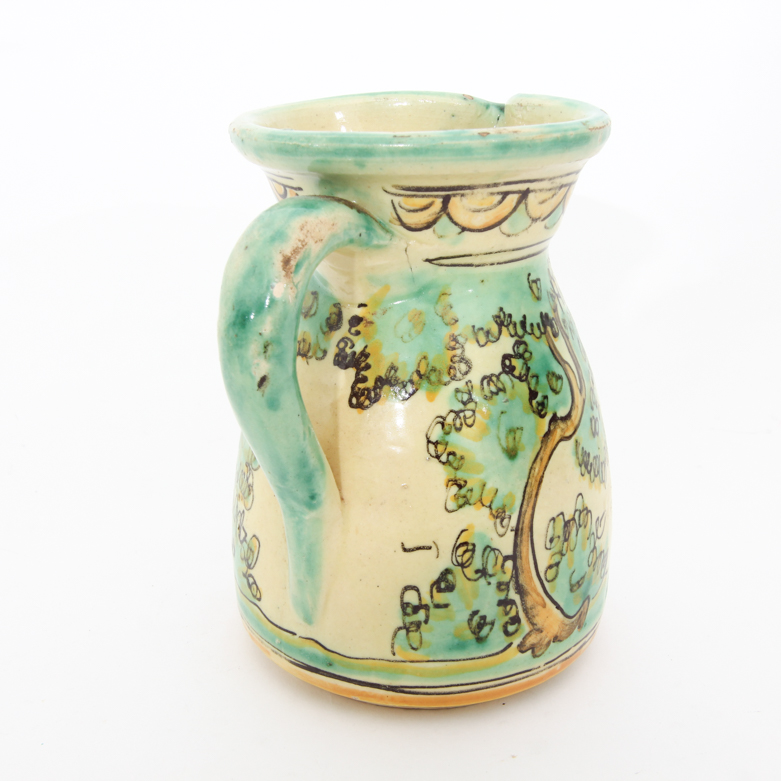 Pair of Spanish Ceramic Art Pottery Pitchers