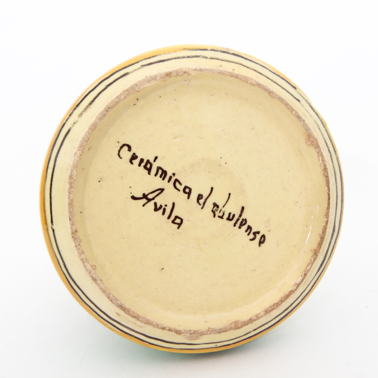 Pair of Spanish Ceramic Art Pottery Pitchers