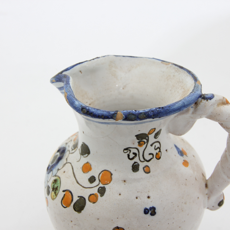 Pair of Spanish Ceramic Art Pottery Pitchers