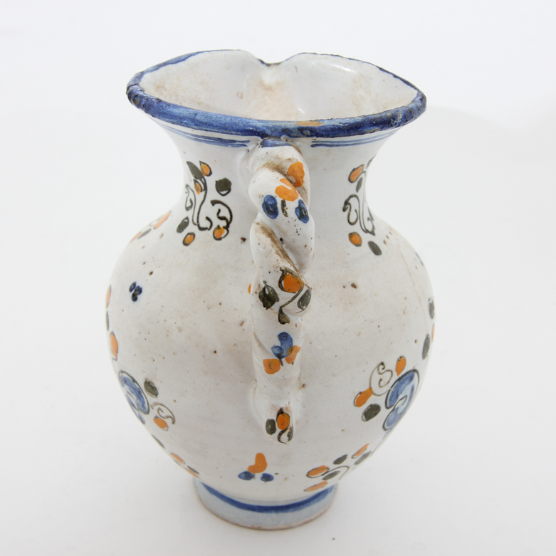 Pair of Spanish Ceramic Art Pottery Pitchers