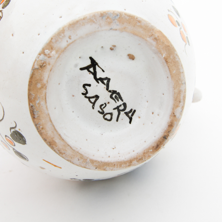 Pair of Spanish Ceramic Art Pottery Pitchers