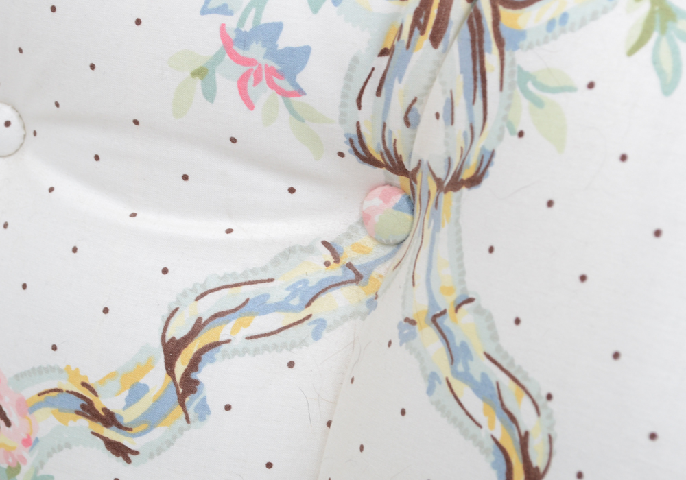 Vintage Floral Upholstered Lounge Chair