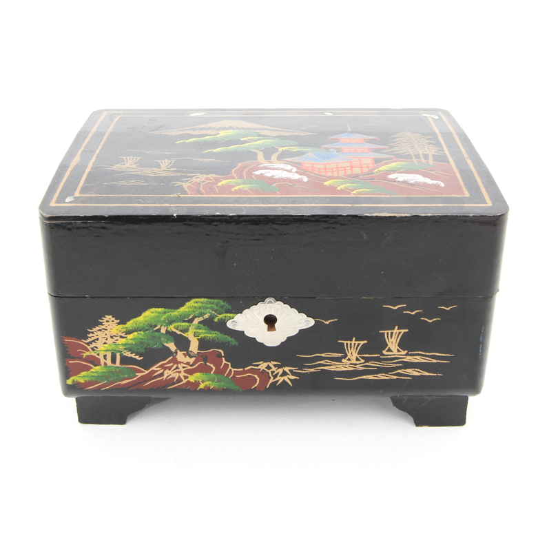 Vintage Japanese Musical Jewelry Box