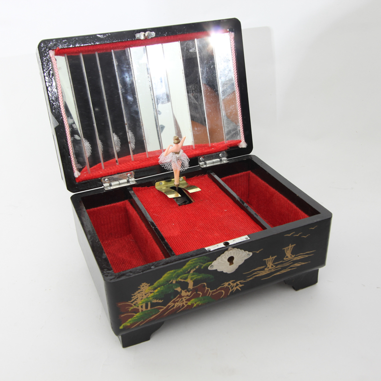 Vintage Japanese Musical Jewelry Box
