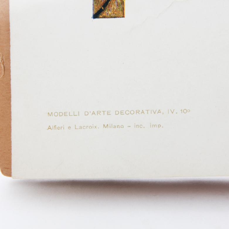 Collection of Vintage Lithographic Plates from Italian Modelli D'Arte Decorativa  Portfolio Series