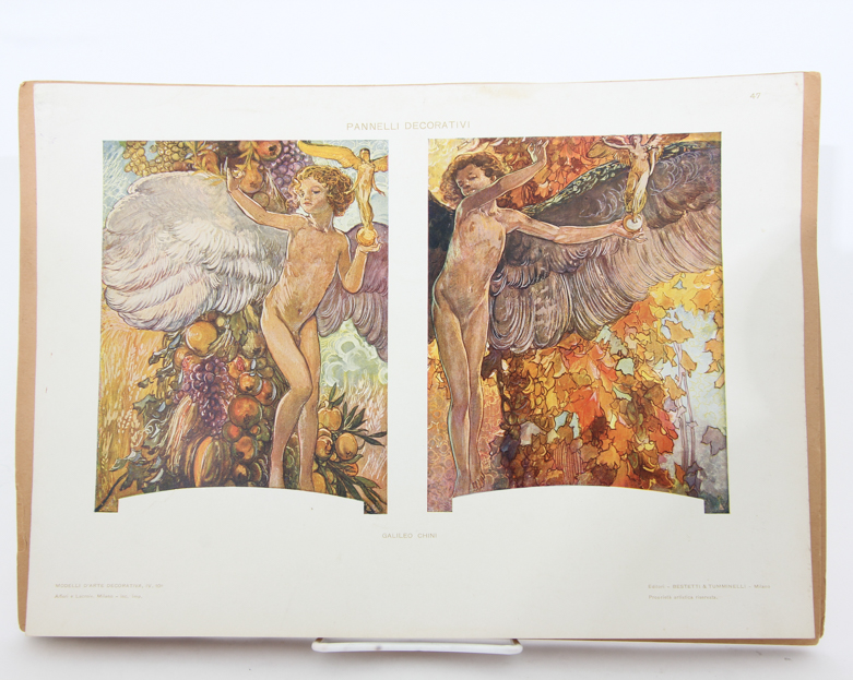 Collection of Vintage Lithographic Plates from Italian Modelli D'Arte Decorativa  Portfolio Series