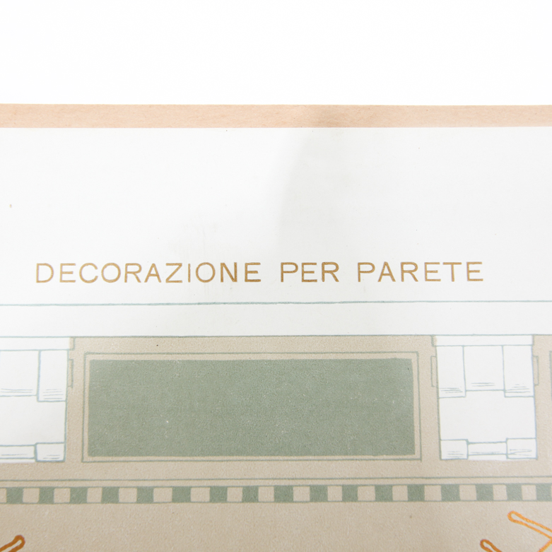 Collection of Vintage Lithographic Plates from Italian Modelli D'Arte Decorativa  Portfolio Series