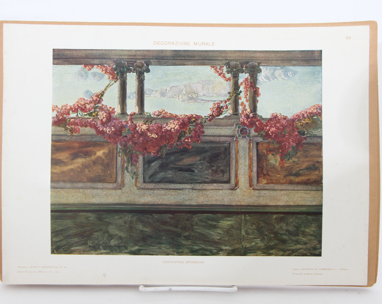 Collection of Vintage Lithographic Plates from Italian Modelli D'Arte Decorativa  Portfolio Series